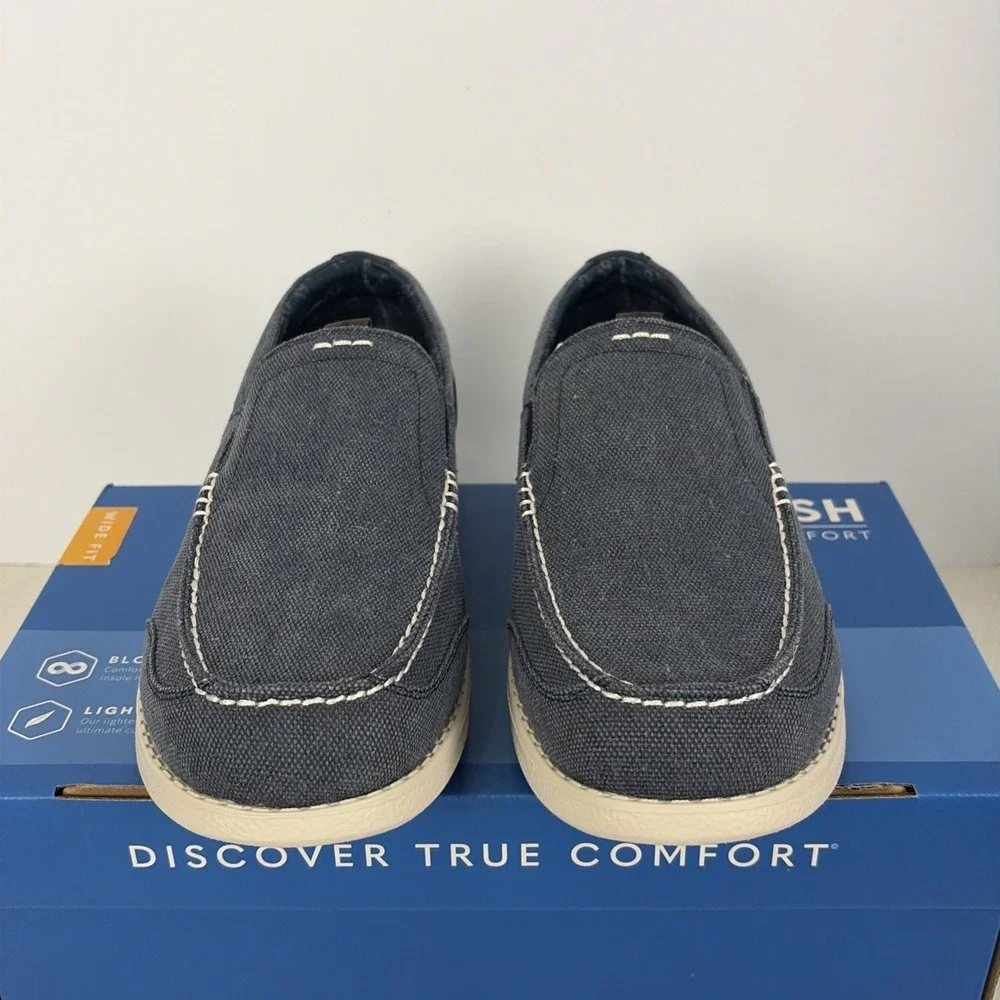 Nunn Bush Brewski MT Slip Ons Shoes Navy Marine Mens Size 8.5 W NIB 84902